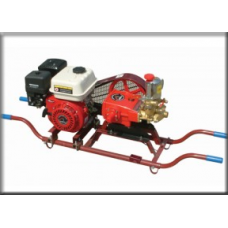 ماكينة رش مبيدات دايموند طرنبة تصريف 45لتر/دقيقة محرك هوندا  5.5ح خرطوم100م 2بشبوري شاسية حديد للحمل بدون تانك تايواني honda